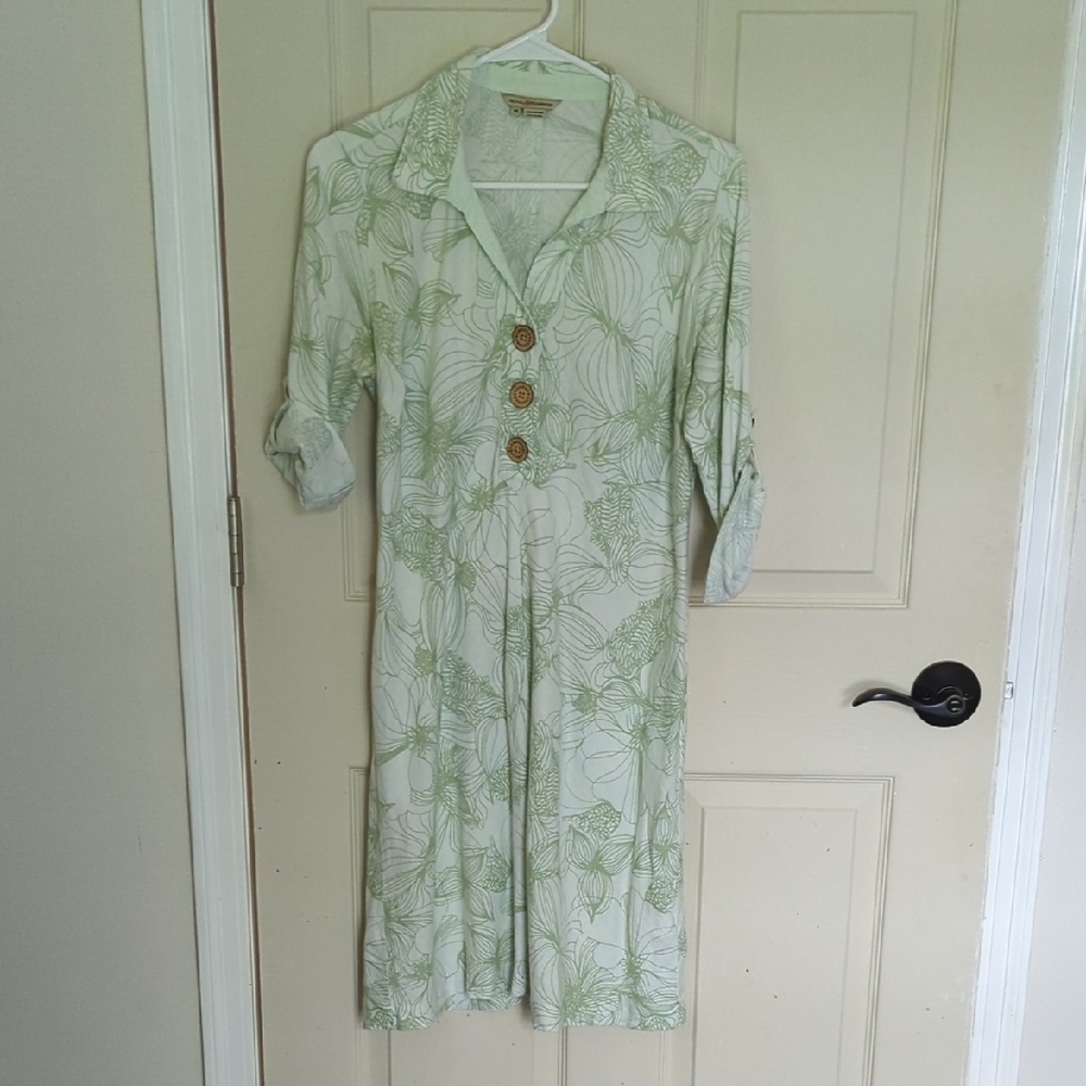 Royal Robbins Light Green Patterned Shirt
